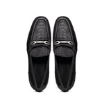 Marco Di Milano Hugo Sueded Ostrich Leg Bit Loafers Black