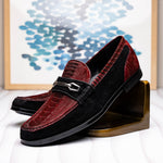 Marco Di Milano Hugo Sueded Ostrich Leg Bit Loafers Wine / Black
