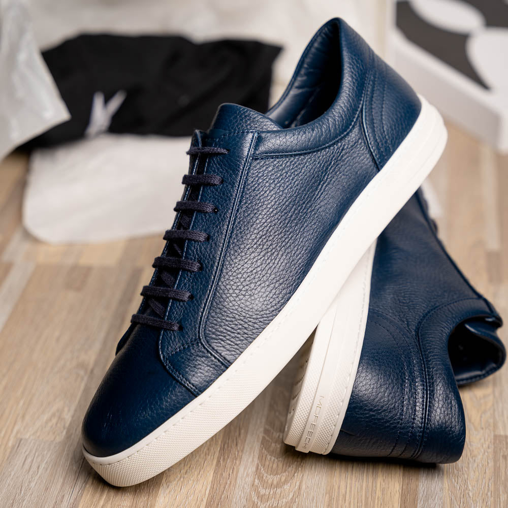marushio48　別注 DeerskinCorsica Moreschi Ibiza Deerskin Shoes Blue | MensDesignerShoe.com