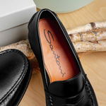 Santoni Ikangia U1 Penny Loafers Black