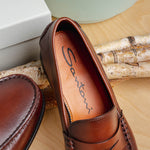 Santoni Penny Loafer Shoes Brown