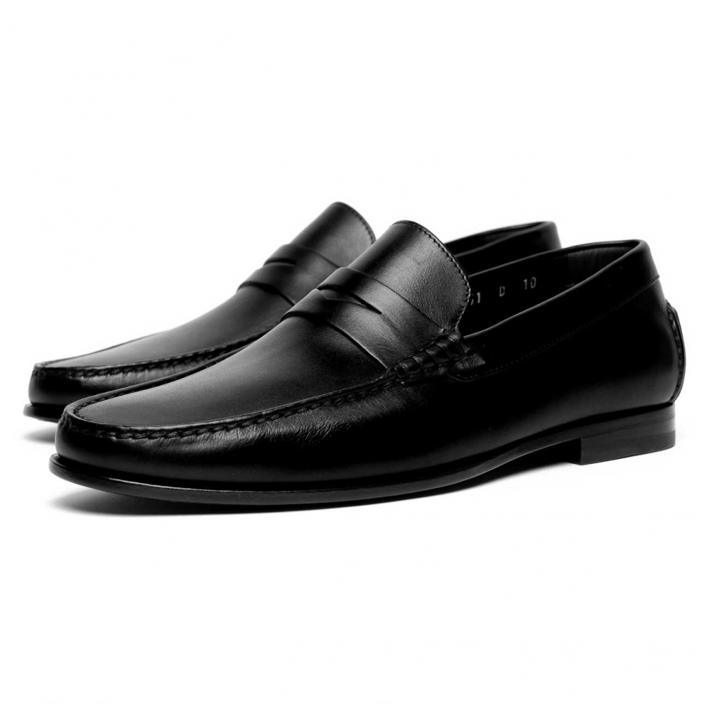 Santoni Ikangia U1 Penny Loafers Black