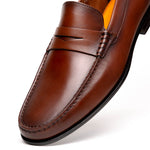 Santoni Penny Loafer Shoes Brown