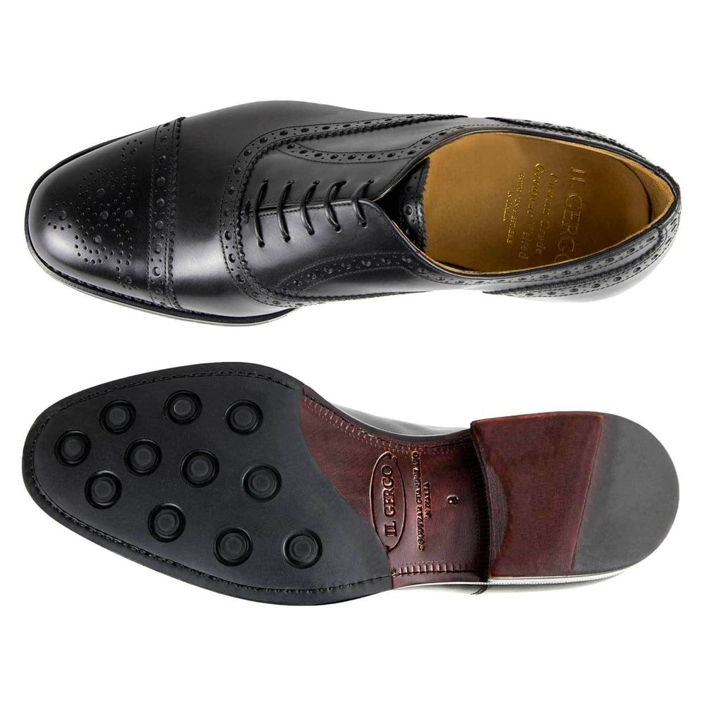 Il Gergo Ambassador Cap-toe Shoes Polished Black