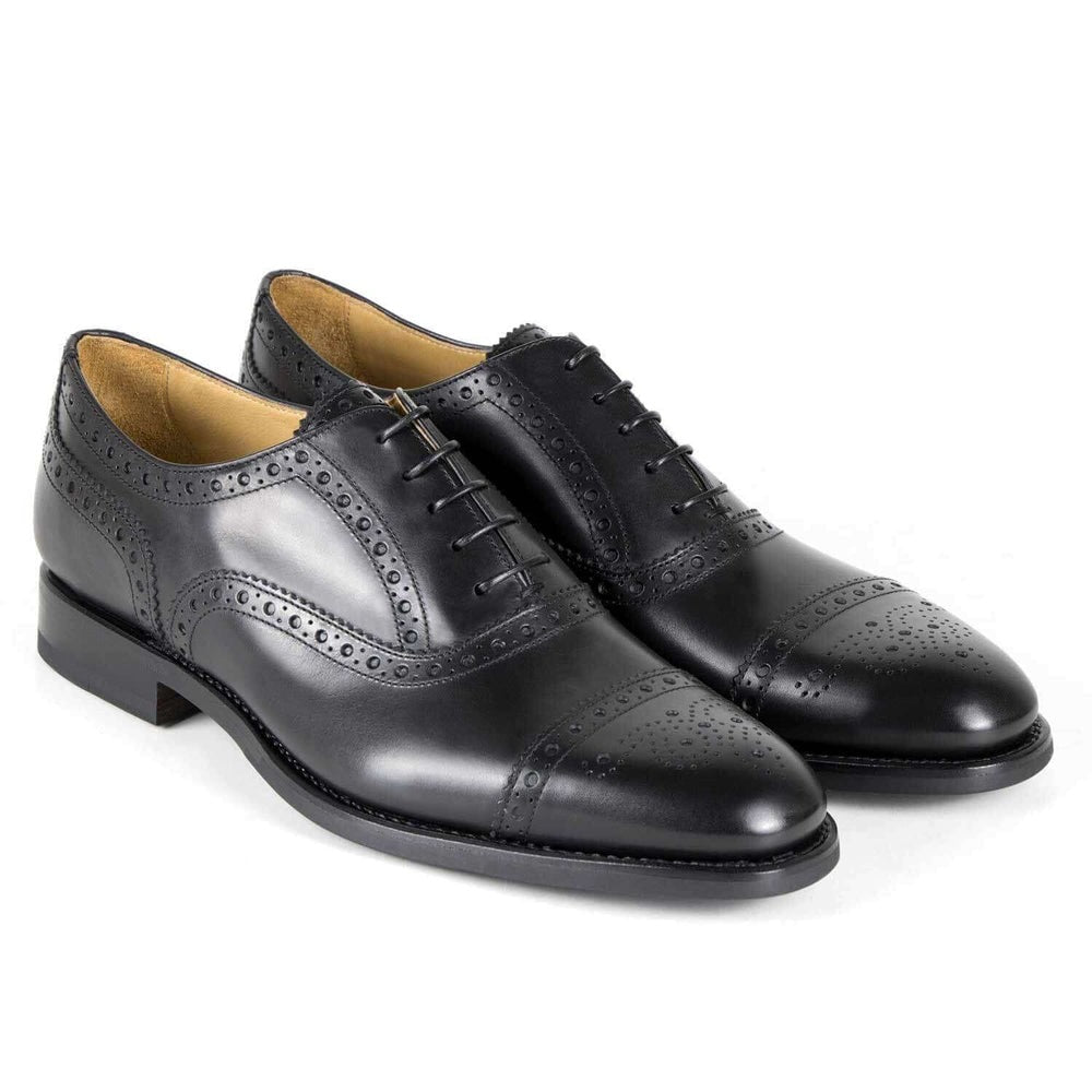 Il Gergo Ambassador Cap-toe Shoes Polished Black