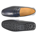 Il Gergo Ayrton Driver Moccasin Polished Blue