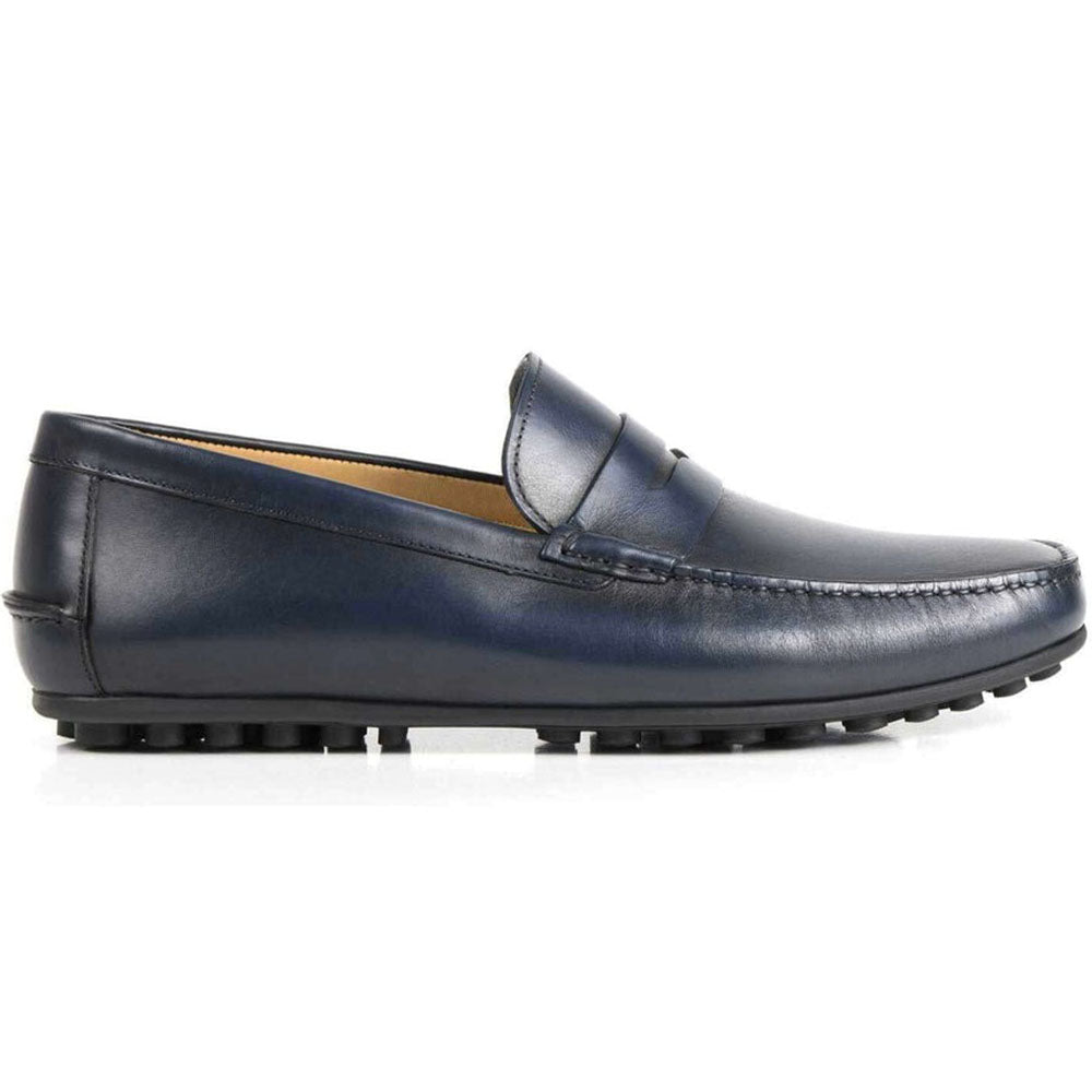 Il Gergo Ayrton Driver Moccasin Polished Blue