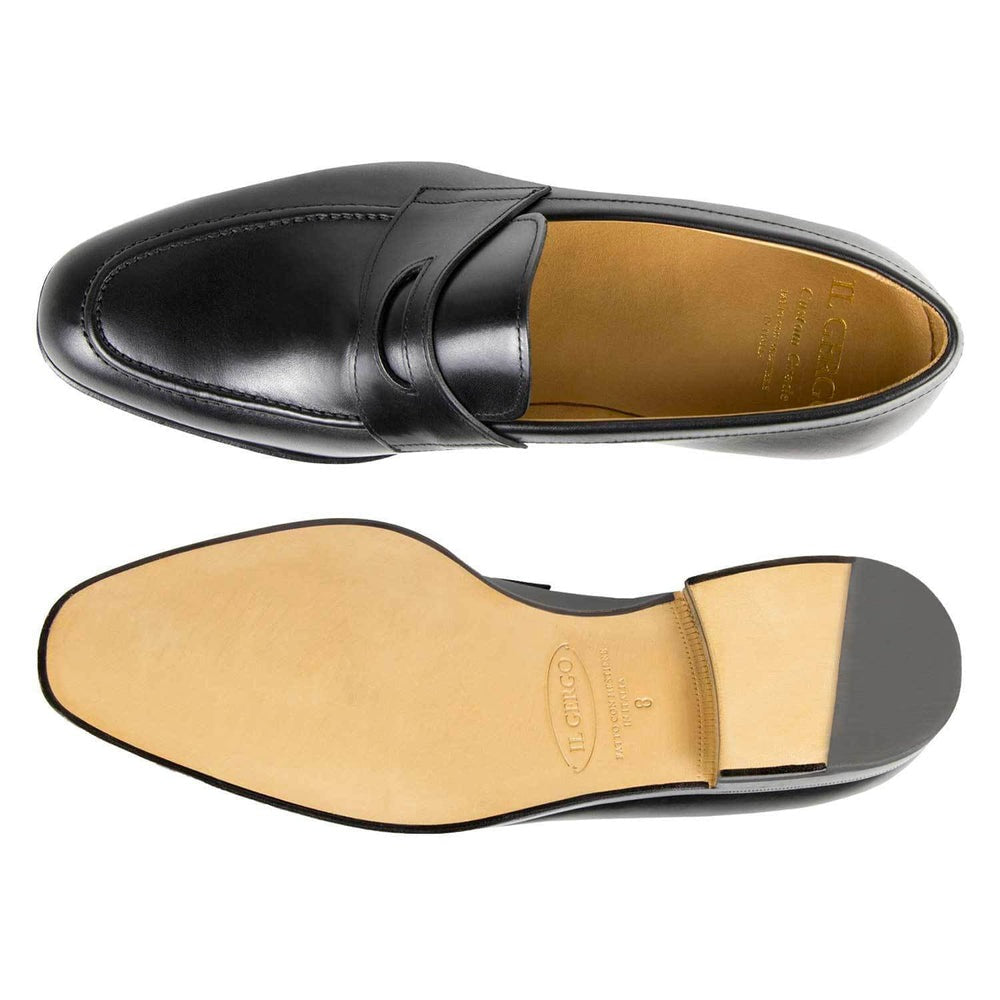 Il Gergo Broker Penny Loafers Polished Black