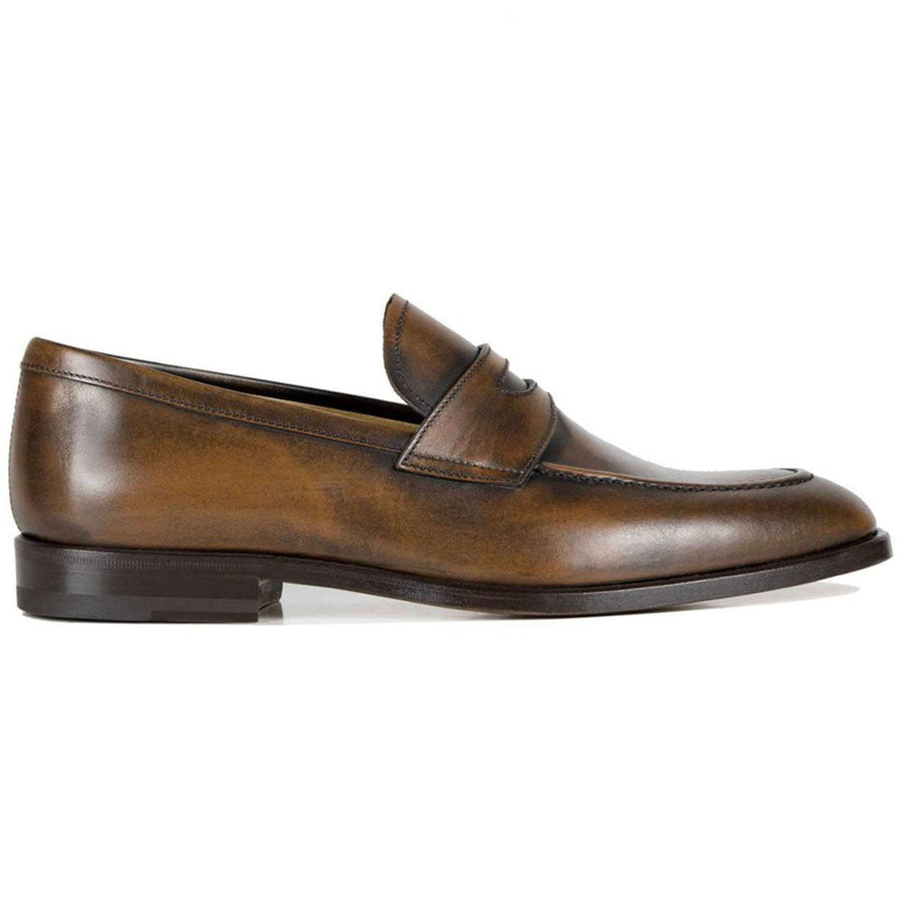 Il Gergo Broker Penny Loafers Polished Dark Brown