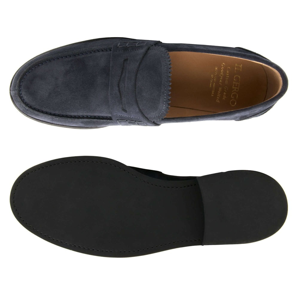 Il Gergo Chief Moccasin Suede Blue