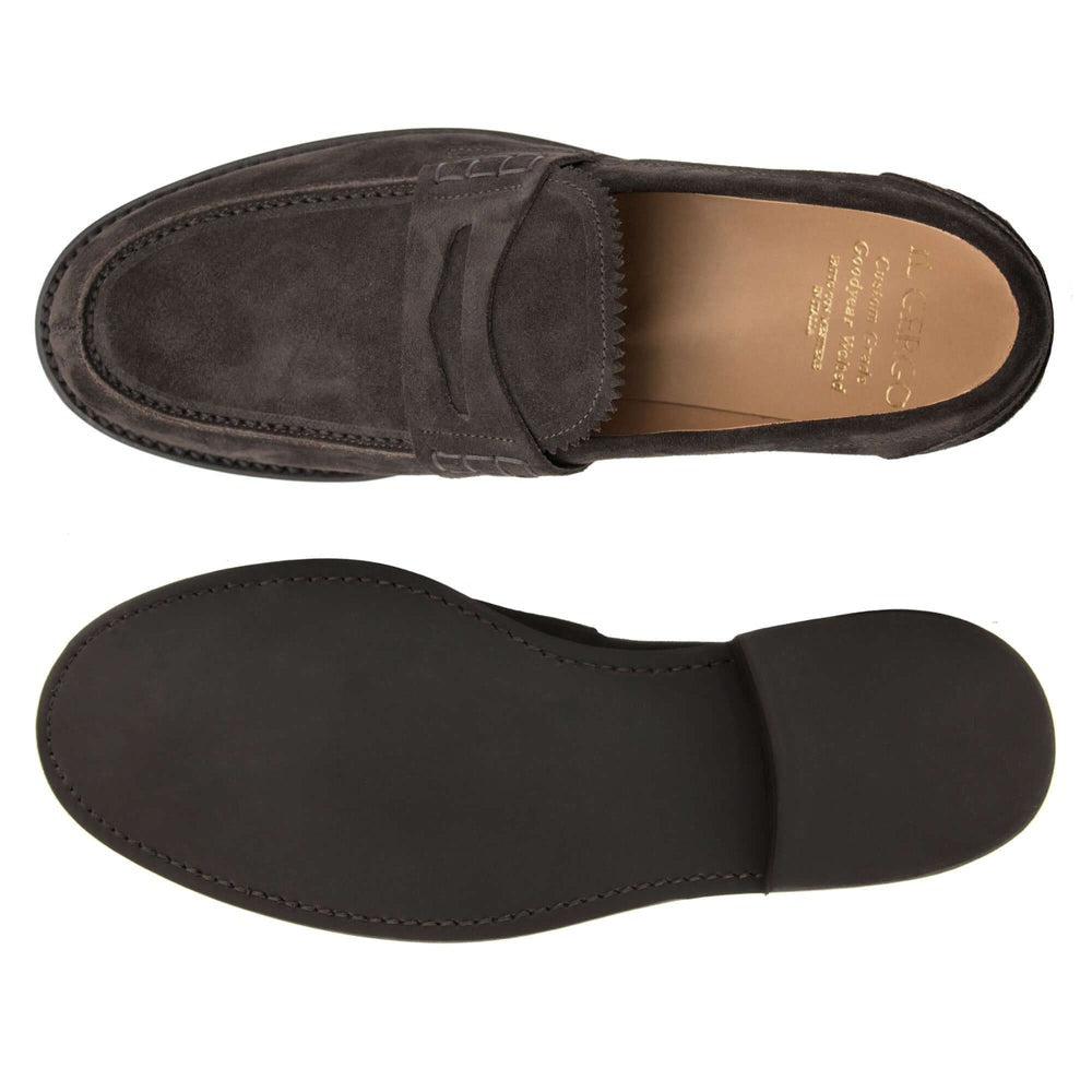 Il Gergo Chief Moccasin Suede Coffee
