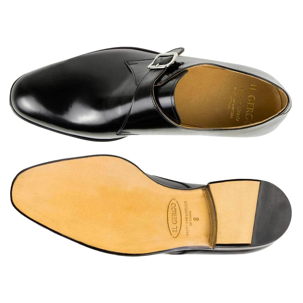 Il Gergo Coach Single Monkstrap Shoes Book Black