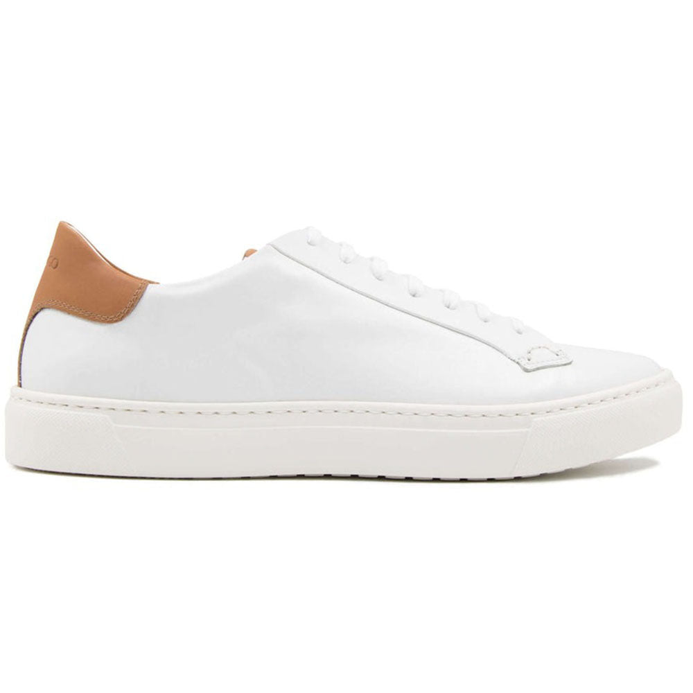 Il Gergo Condor Sneakers Polished White Tan | MensDesignerShoe.com