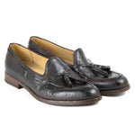 Il Gergo Deputy Tassel Loafers Washed Dark Brown