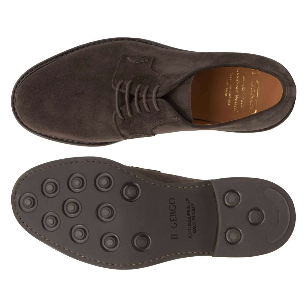 Il Gergo Director Rubber Lace-up Shoes Suede Coffee