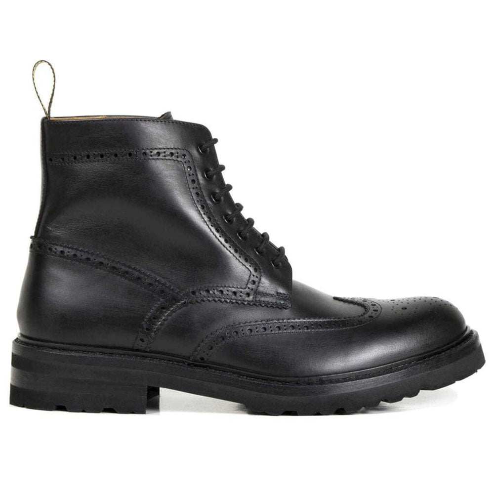 Il Gergo Essex Wingtip Boots Brushed Black