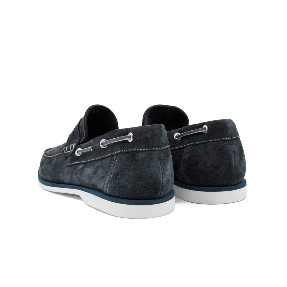 Il Gergo Herman Boat Shoes Reversed Blue