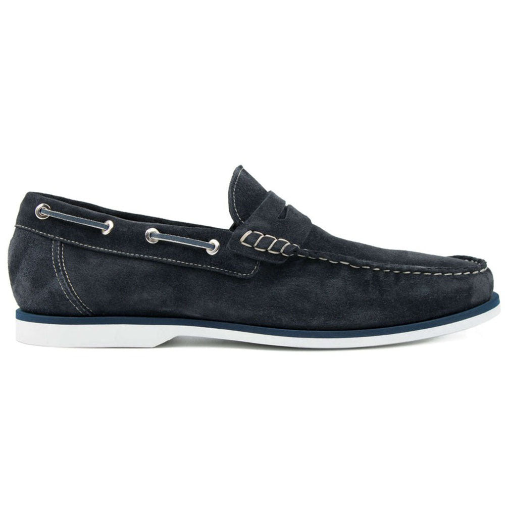 Il Gergo Herman Boat Shoes Reversed Blue