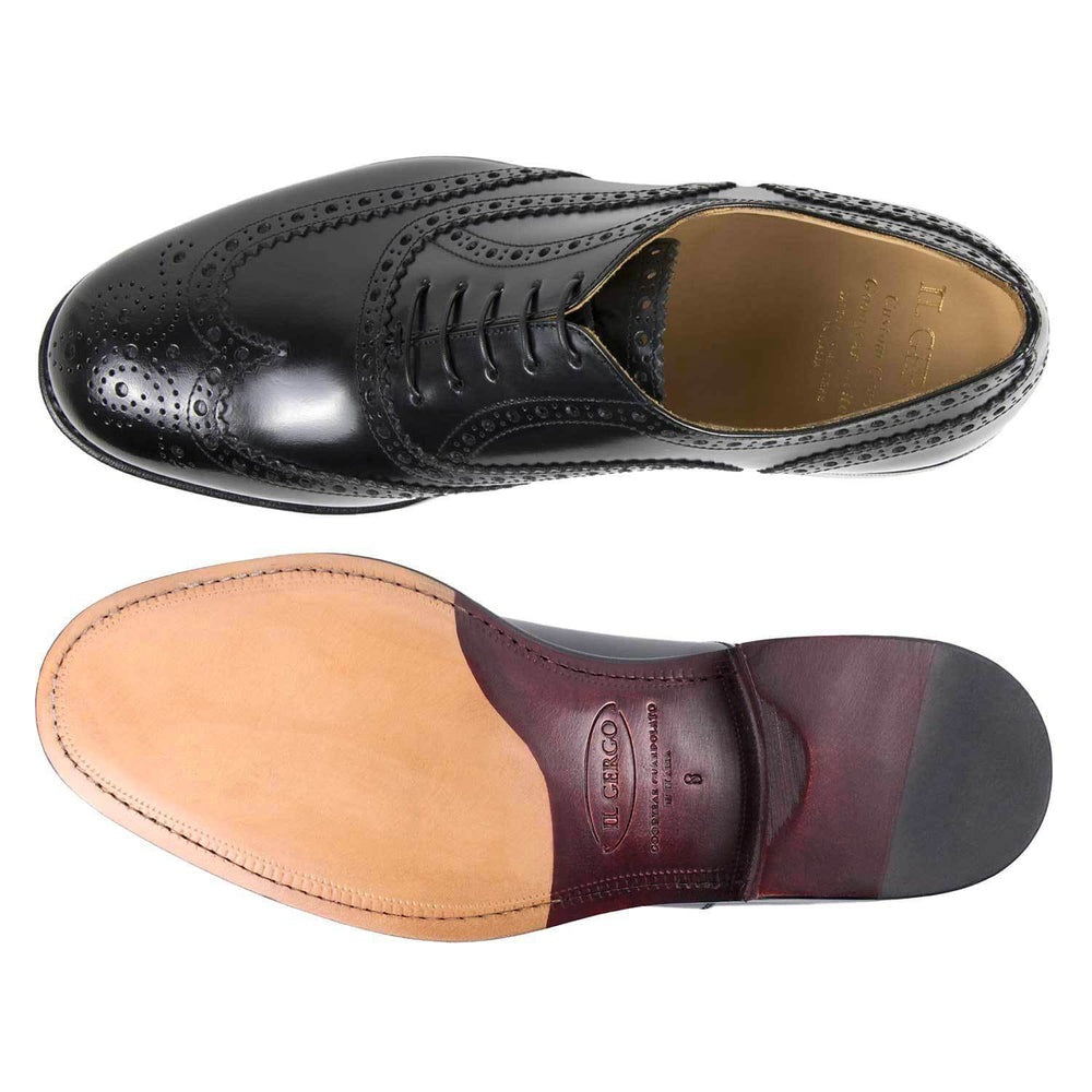 Il Gergo Imperial Wingtip Shoes Book Black