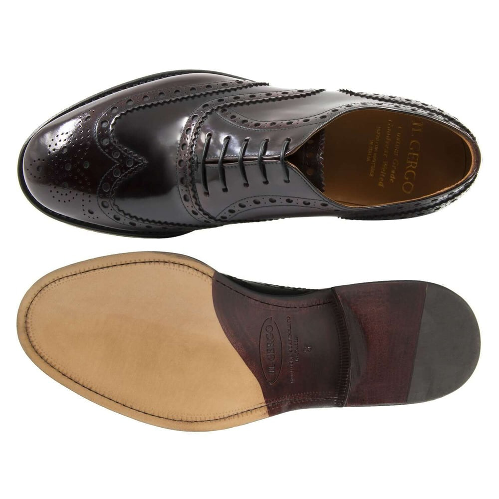 Il Gergo Imperial Wingtip Shoes Book Wine