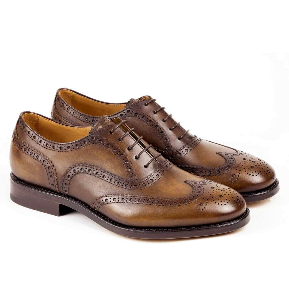 Il Gergo Imperial Wingtip Shoes Deco Dark Brown