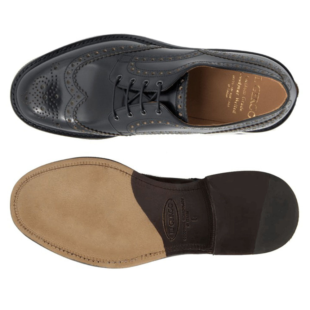Il Gergo Keeper Wingtip Brogues Appaloosa Black