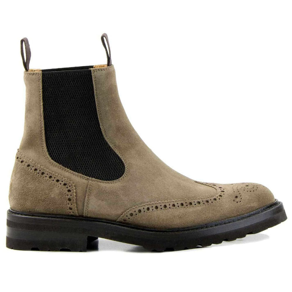 Il Gergo Kent Suede Wingtip Boots Dark Tabacco