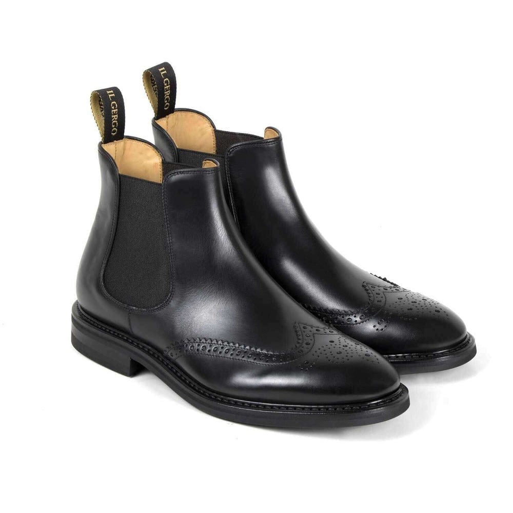 Il Gergo Knight Chelsea Boots Polished Black