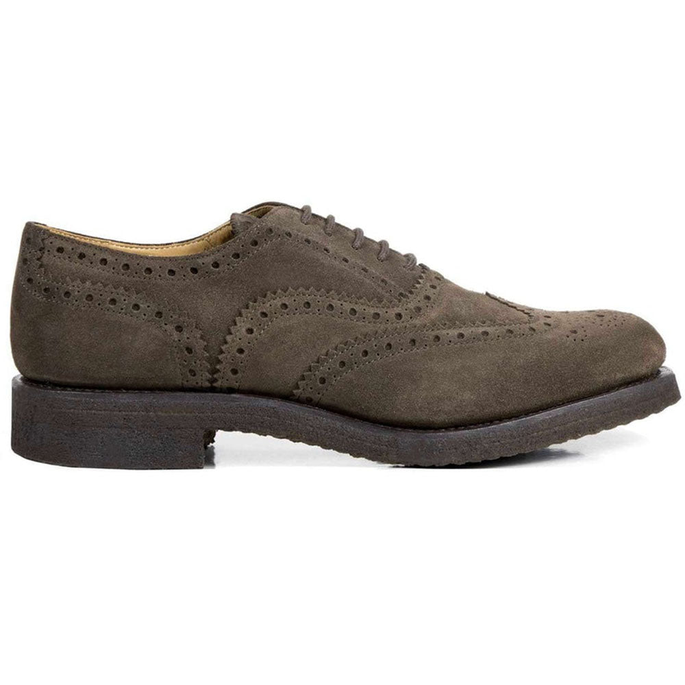 Il Gergo Lawyer Wingtip Suede Dark Brown