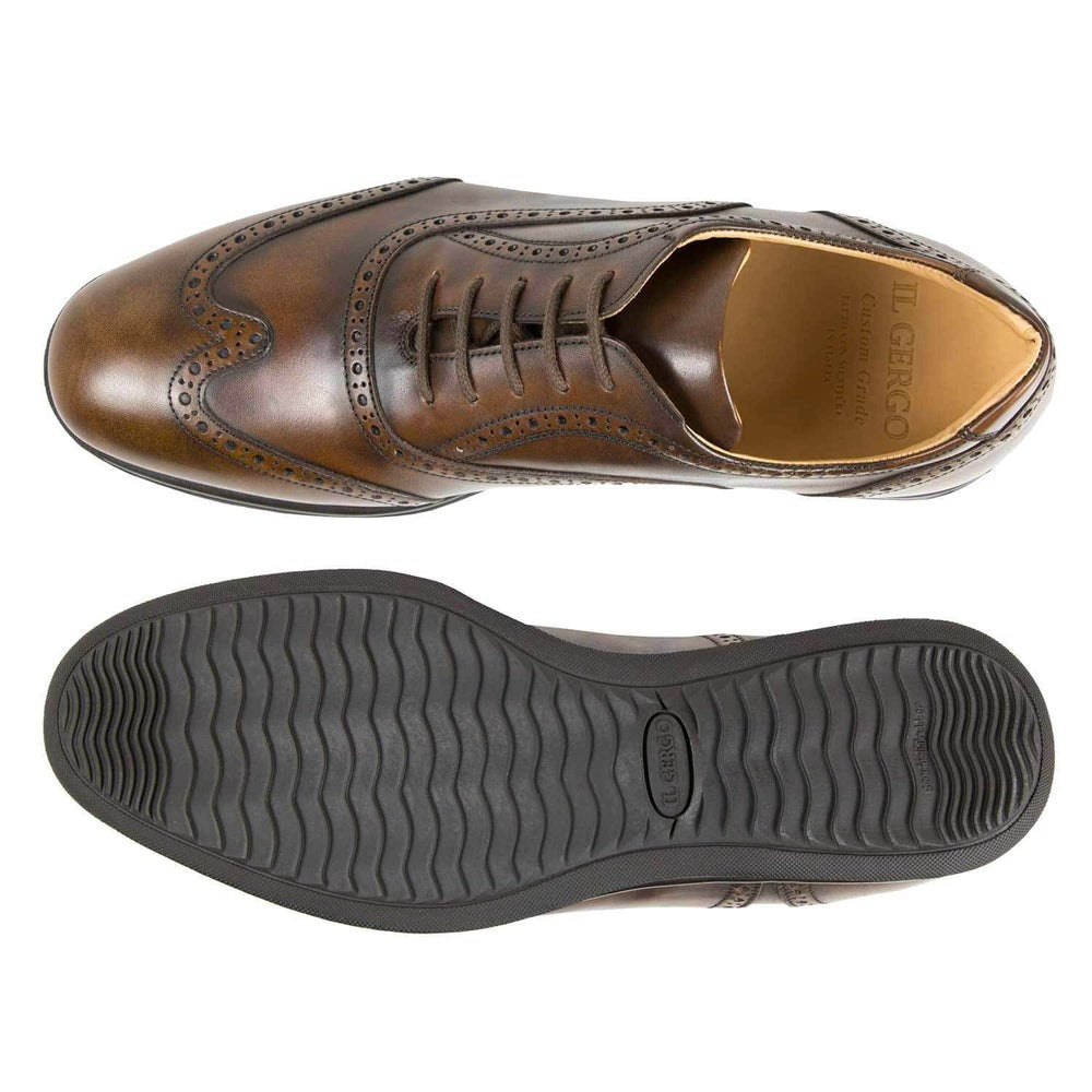 Il Gergo London Wingtip Shoes Polished Chestnut