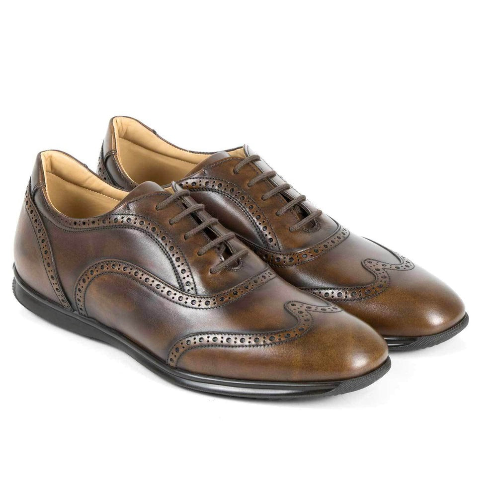 Il Gergo London Wingtip Shoes Polished Chestnut