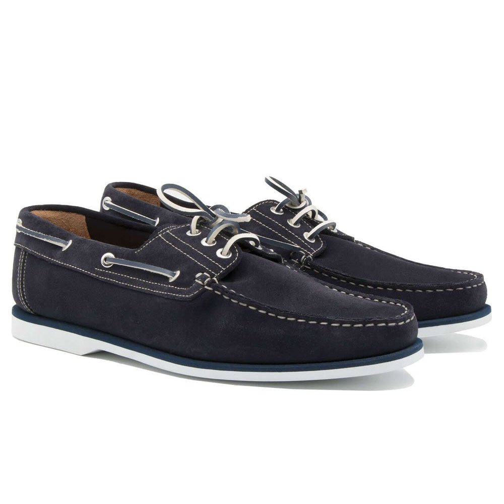 Il Gergo Nathan Boat Shoes Reversed Blue