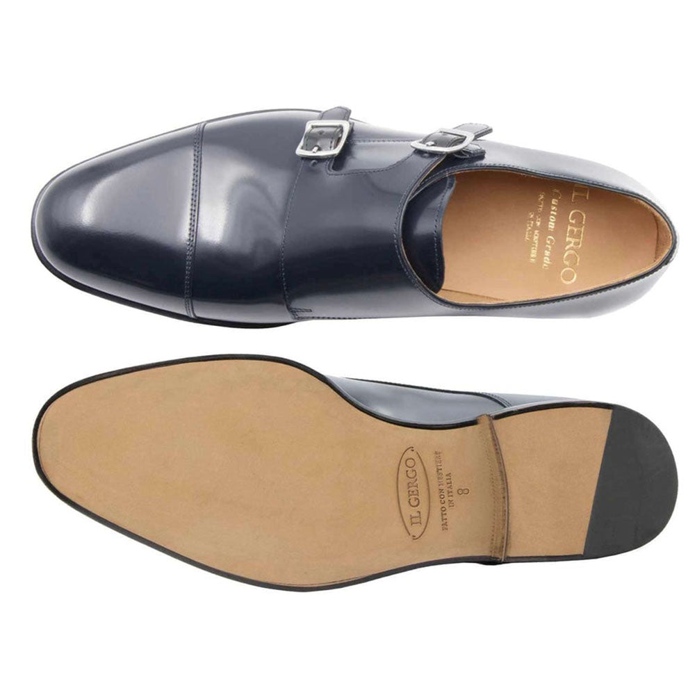 Il Gergo Officer Blake Double Monkstrap Book Blue