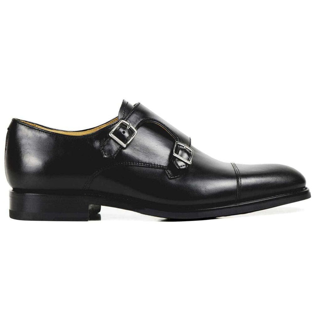 Il Gergo Officer Double Monkstrap Polished Black | MensDesignerShoe.com