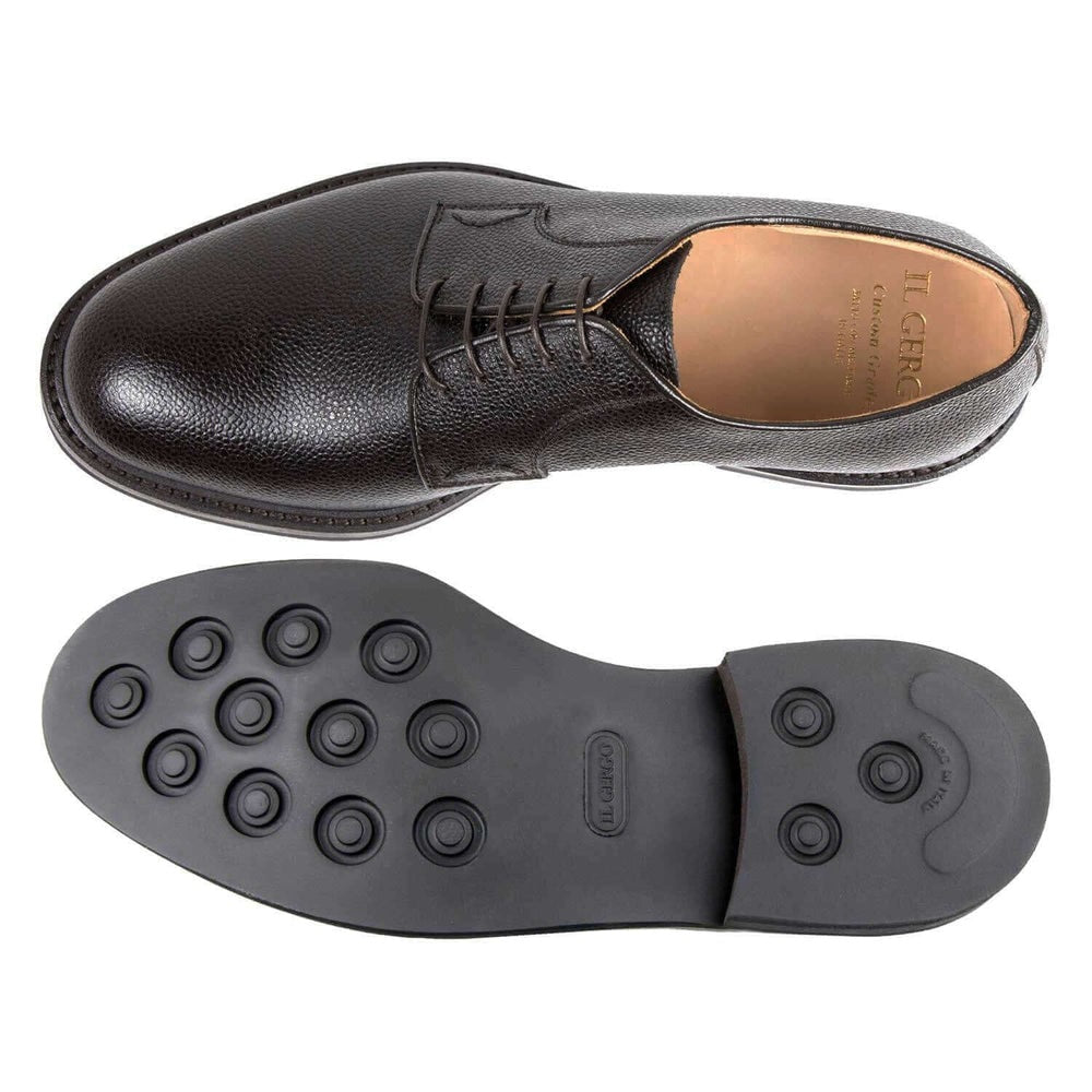 Il Gergo Oregon Derby Shoes Grain Coffee