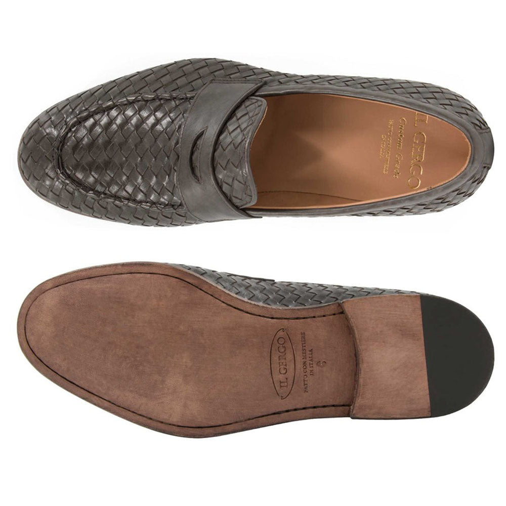 Il Gergo Pierre Braided Moccasin Bufalo Rinde