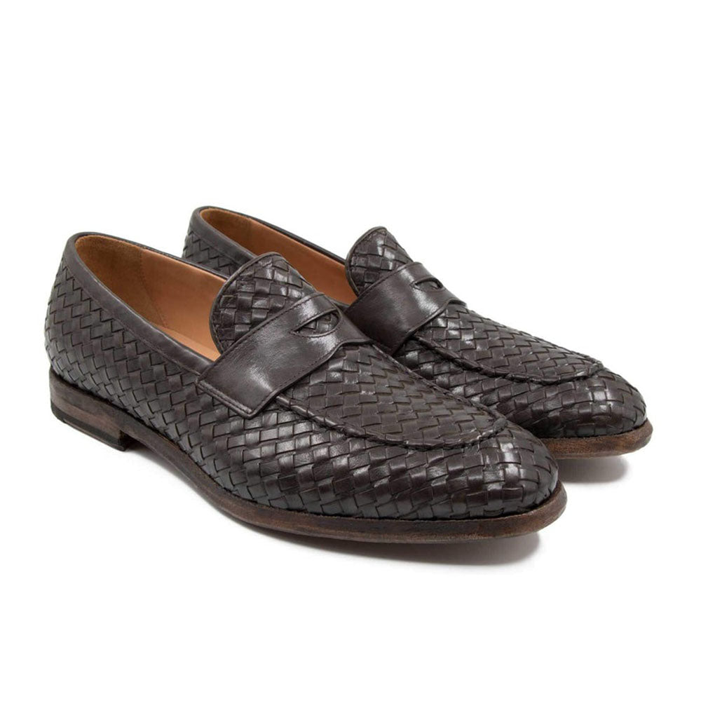 Il Gergo Pierre Braided Moccasin Bufalo Rinde
