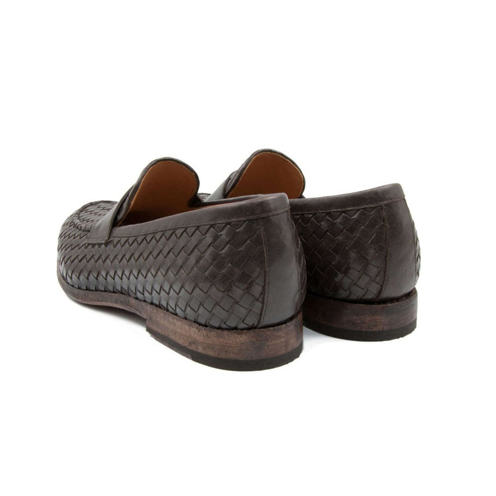 Il Gergo Pierre Braided Moccasin Bufalo Rinde