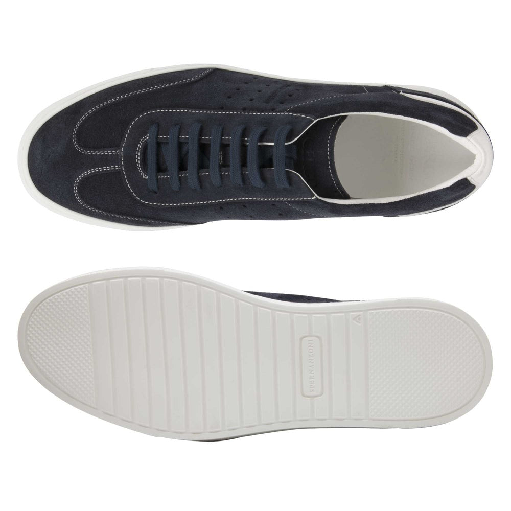 Il Gergo Shapo Sneakers Suede Blue Panna