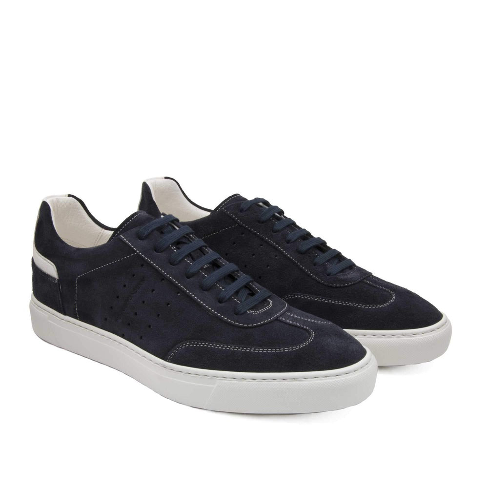 Il Gergo Shapo Sneakers Suede Blue Panna
