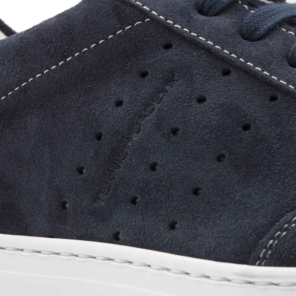 Il Gergo Shapo Sneakers Suede Blue Panna