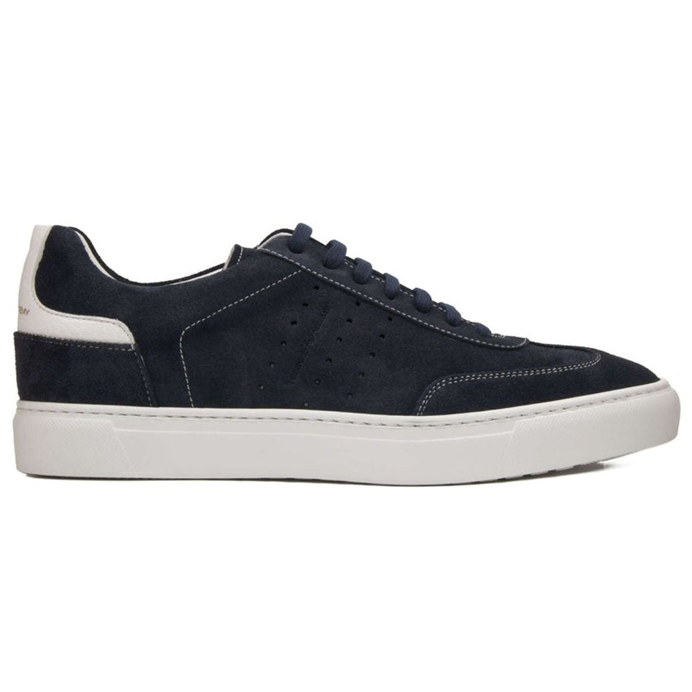 Il Gergo Shapo Sneakers Suede Blue Panna | MensDesignerShoe.com