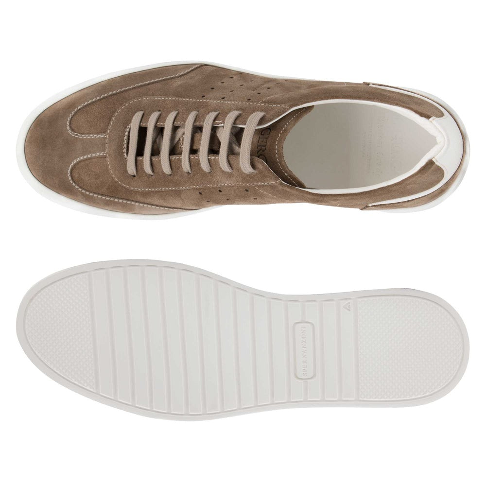 Il Gergo Shapo Sneakers Suede Tabacco Panna
