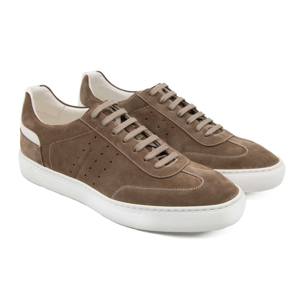 Il Gergo Shapo Sneakers Suede Tabacco Panna