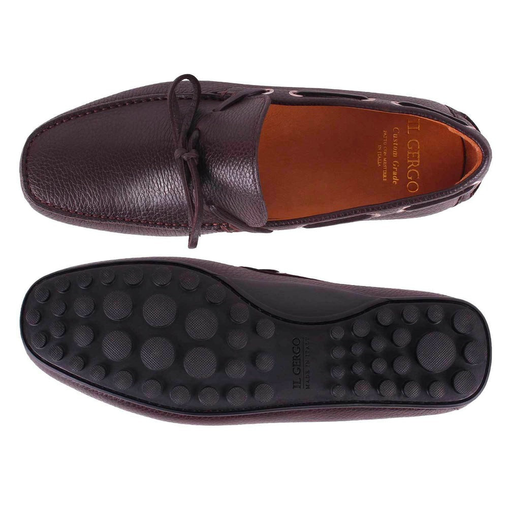 Il Gergo Shuma Driver Moccasin Grain Coffee
