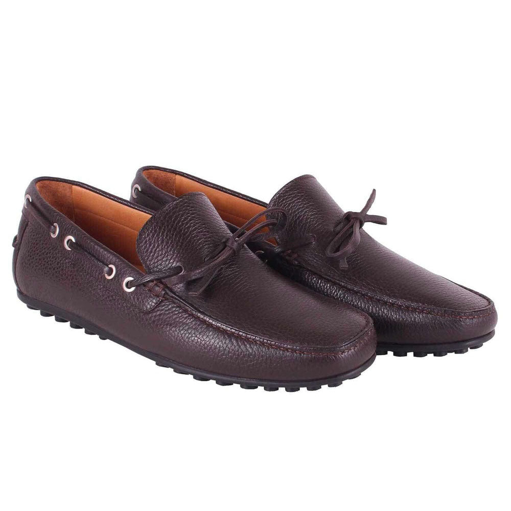 Il Gergo Shuma Driver Moccasin Grain Coffee
