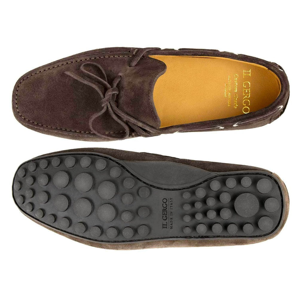 Il Gergo Shuma Driver Moccasin Suede Coffee