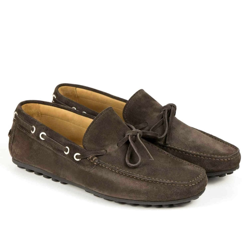 Il Gergo Shuma Driver Moccasin Suede Coffee