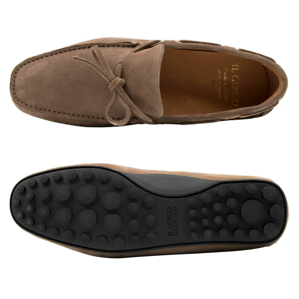 Il Gergo Shuma Driver Moccasin Suede Tabacco