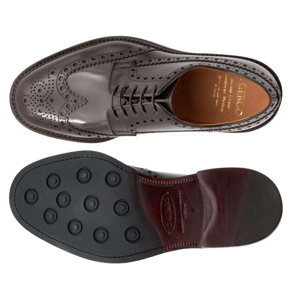 Il Gergo Supervisor Wingtip Brogues Shiny Coffee